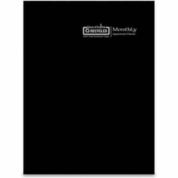 House Of Doolittle 8-1/2 x 11" Ruled 14-Month Planner With Stitched Leatherette Cover, Blue/Gray HOD26002 - main