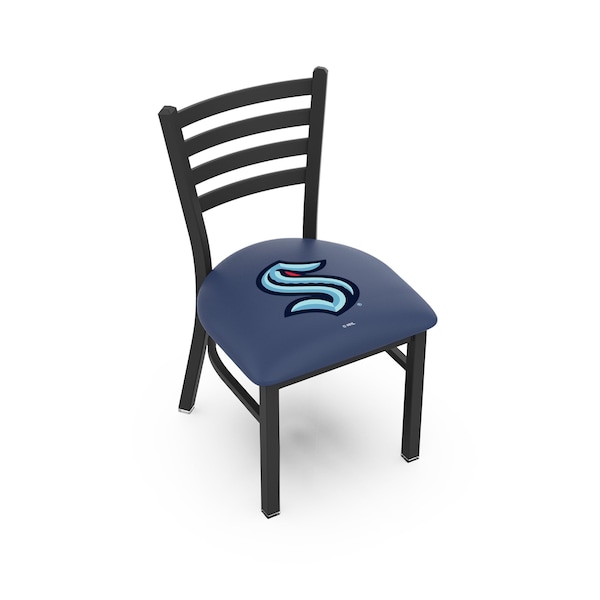 Holland Bar Stool Co Black Wrinkle Seattle Kraken Stationary Chair with Ladder Style Back L00418SeaKrk - main