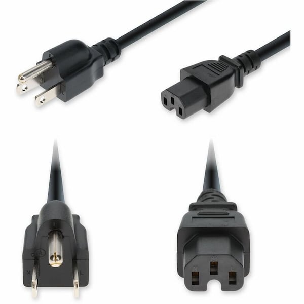 Add-On 10FT NEMA 5-15P MALE TO C15 FEMALE HIGH-TEMPERATURE TEMP 14 AWG 125V AT 15A PVC ADD-N5152C15H14G10FBK - main