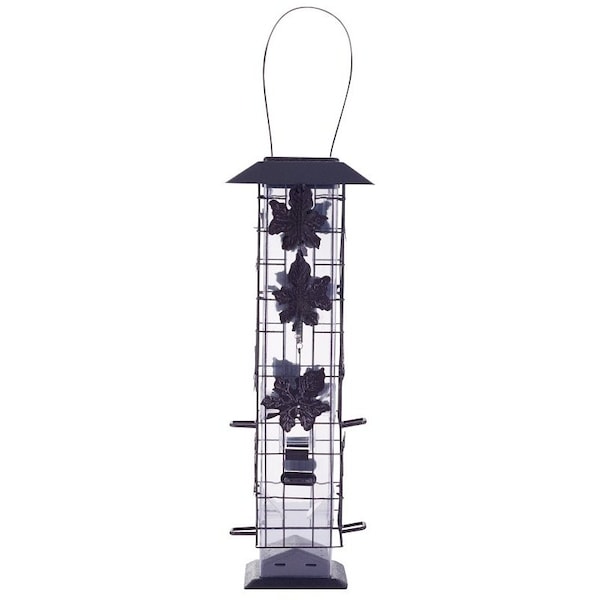 Perky-Pet Wild Bird Feeder, 1814 in H, Rustic Leaf, 2 lb, Metal, Hammered Bronze, Hanging Mounting 336 - main