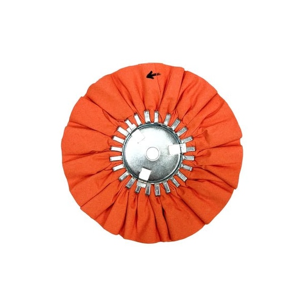 Renegade Products Usa Airway Buffing Wheels, 9 Inch, Orange, 5/8" Center Plate FAW9X3X5/8N2-16P86OT - main