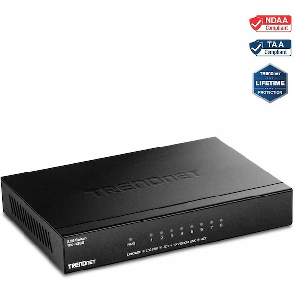 Trendnet 8-PORT UNMANAGED 2.5G SWITCH TEG-S380 - main