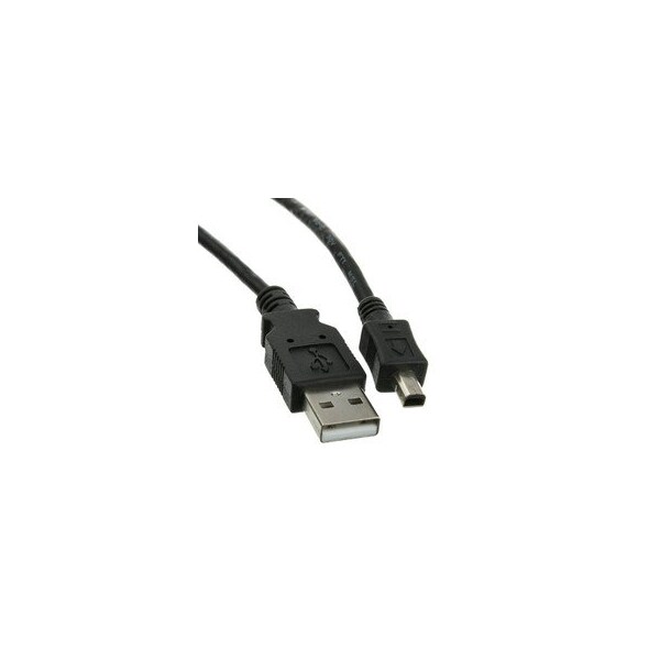 Swe-Tech 3C Mini 4 Pin USB 2.0 Cable, Black, Type A Male to 4 Pin Mini-B Male, 6 foot FWT10UM-02106BK-4 - main