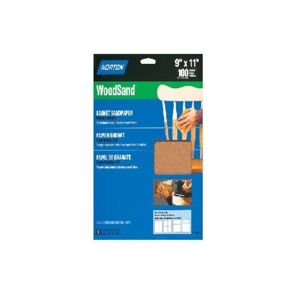 Norton Abrasives St Gobain #48010 9x11 60G Sand Sheet, 3PK 07660748010 - main