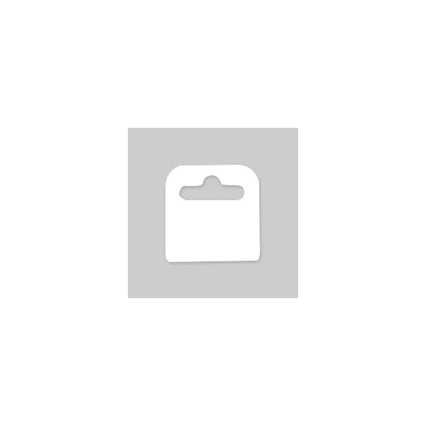 Specialty Store Services Clear Hang Tab With Slot Hole With Self-Adhesive Back, 1 1/4 In. X 1 1/4 In.h, 100PK 6630 - main