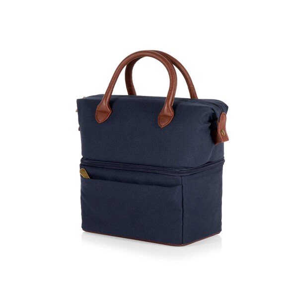 Picnic Time Family Of Brands Urban Lunch Bag Cooler, Blue with Brown Accents 511-00-138-000-0 - main