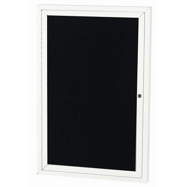 Aarco Enclosed Letter Board Directory w/ Powder Coated White Aluminum Frame, 48''Hx36''W, 1 Door ADC4836W - main