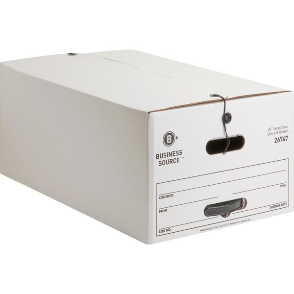 Business Source File Box, White, Legal, PK12 BSN26747 - main