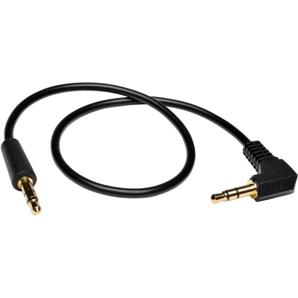 Eaton Tripp Lite Series 3.5mm Mini Stereo Audio Cable with one Right-Angle plug M/M, 6 ft. 1.83 m P312-006-RA - main