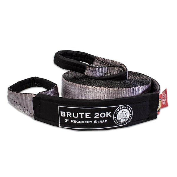 Overland Vcl Tow Ropes & Straps, 2 Inch Width X 30 Foot Length; Rated At 20,000 Pounds; Gray With Black Ends; 19059916 - main
