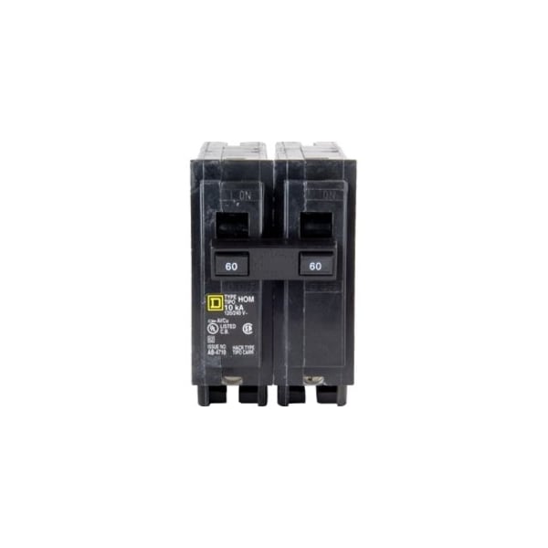 Square D Circuit Breaker, HOM Series, 60A, 2 Pole, 120/240V AC, 10kA HOM260CP - main