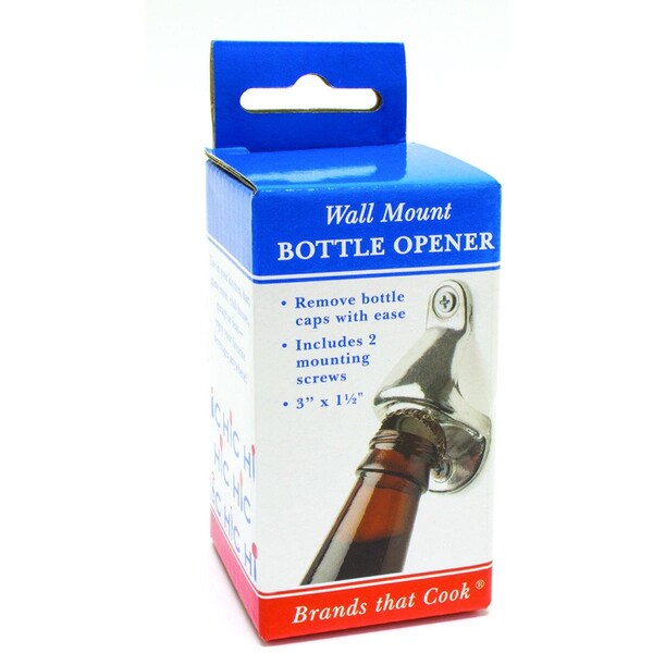 Hic Bottle Opener, Aluminum, 3 in OAL Silver 43742 - main