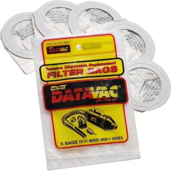 Datavac Replacement Bags for Handheld Steel Vacuum/Blower, PK5 120-516620 - main