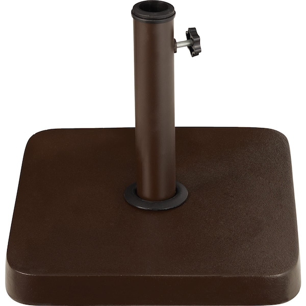 Outdoor Expressions 13.5'' Square Brown Concrete Umbrella Base SL-USC-69-BN - main