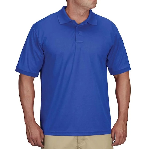 Propper Men's Uniform Polo, 100% Polyester Pique, 3 Button, 1 Pocket(s), Cobalt Blue, 8XL F5355 - main