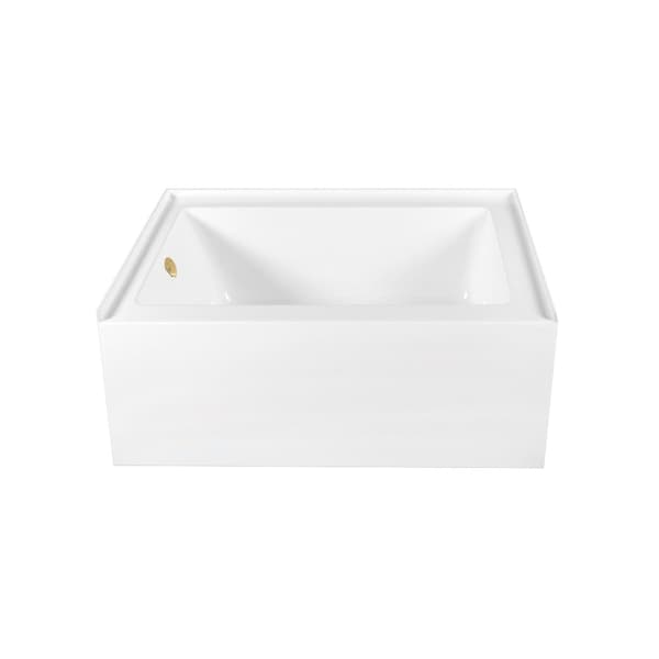 Kingston Brass 60-Inch Acrylic Rectangular 3-Wall Alcove Tub Combo with Waste and Overflow Drain, Left Hand Drain CVTAP603222L2 - main