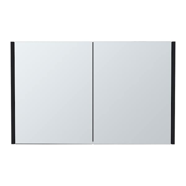 Homeroots 32" Black Wood Floating Bathroom Vanity 571358 - main