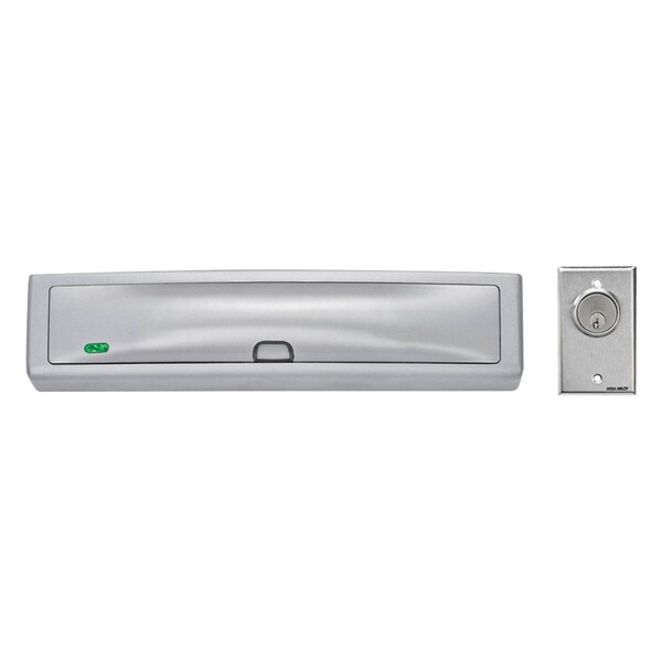 Securitron Delayed Egress EcoMag Maglock, 1200 lbs. Holding Force, Satin Aluminum Clear Anodized DEM680E-CH 628 - main
