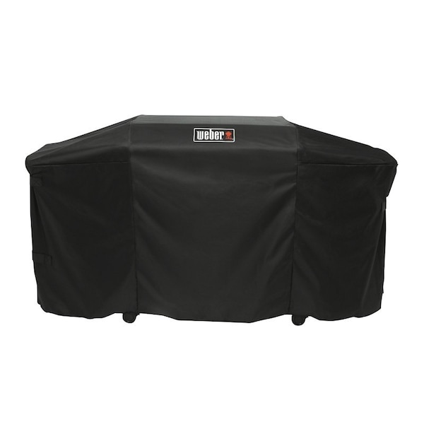 Weber Premium Griddle Cover, 77 in W, 26.4 in D, 39-1/2 in H, Polyester, Black 3400120 - main
