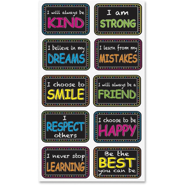 Ashley Productions Non-Magnetic Mini Whiteboard Erasers, Character Building, 10/Pack, PK3 78004 - main