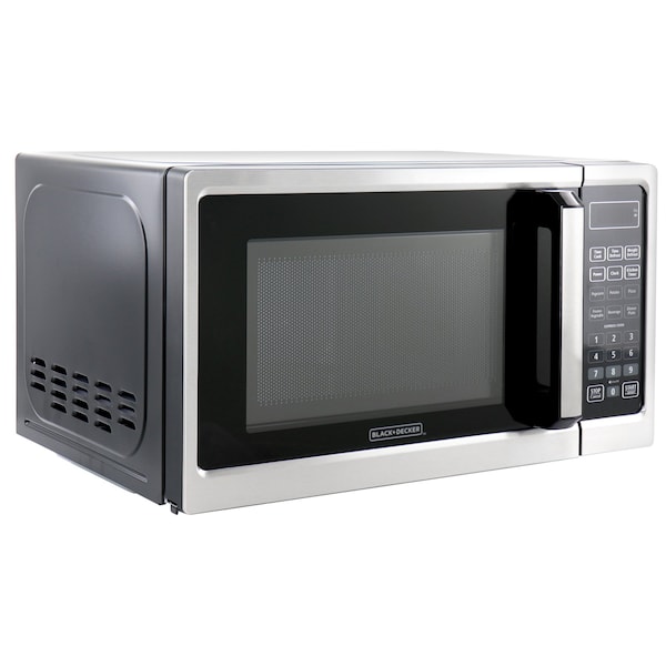 Black & Decker Black + Decker 700W Digital Microwave Oven With Turntable in Stainless Steel EM720C2PS - main