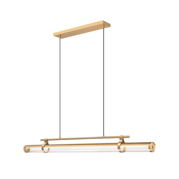 Z-Lite Benoit Modern Gold 1 Light Linear Chandelier 1959-54L-MGLD-LED - main