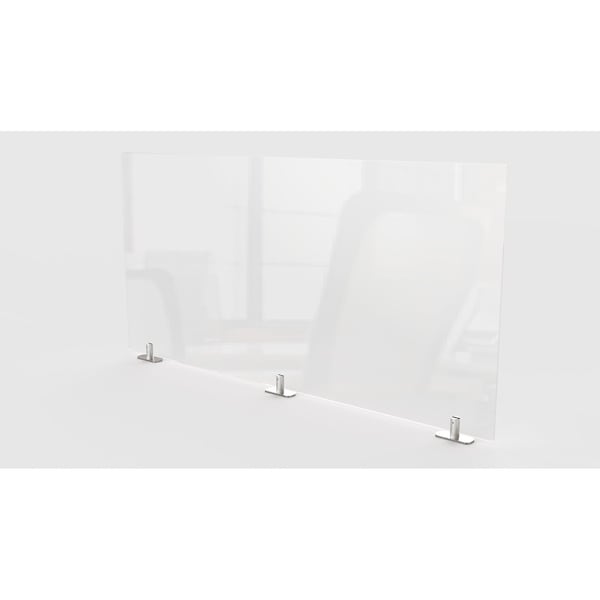 Ghent Partition Extender, Clear Thermoplastic w/ Tape, 30''H x 48''W PEC3048-T - main
