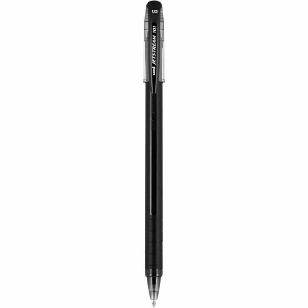 Uniball TM Jetstream 101 Ballpoint Pen - 1 mm Medium Pen Point - Black Ink - Gel-based - Black, 12PK 1768011 - main