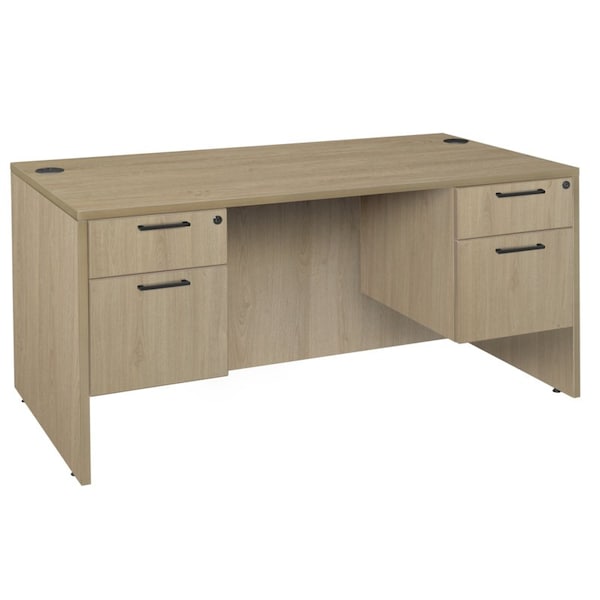 Regency Pedestal Desks, 29 in H, 60 in W X Wood, Noble Oak LDP6030NO - main