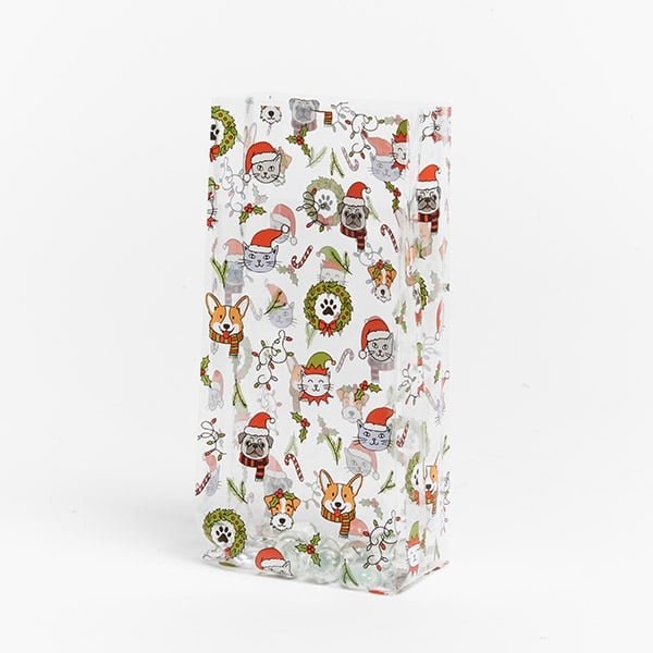 Nashville Wraps Festive Pets Cello Bags, 4x2.5x9.5 in, 100PK C2BFP - main