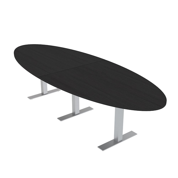 Skutchi Designs 12ft Oval Conference Table With Power | Harmony Series | 10 Person Meeting Room Table HAR-OVL-48X144-T-U999ST19-NA - main