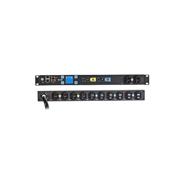 Eaton Metered Input rack PDU, 1U, L5-30P input, 2.88 kW max, 120V, 24A, 10 ft cord, EMIT03-10 - main