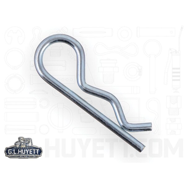 Huyett Bridge Pin, Zn Plt Spg Stl, .243 Wire Dia x 4 L x .940 In Eye Dia x Fits .75 to 1 Shft BP-219 - main