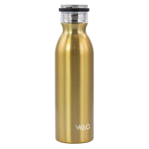 Wao 20 Ounce Stainless Steel Insulated Thermal Bottle with Lid in Dark Gold 131021.01 - main