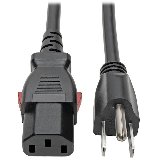 Eaton Tripp Lite Series Computer Power Cord, NEMA 5-15P to Locking C13 - 10A, 125V, 18 AWG, 6 ft. P006-L06 - main