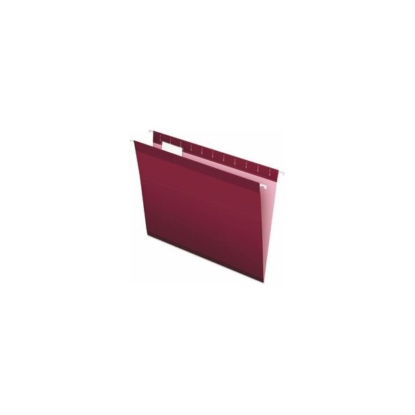 Pendaflex Hanging File Folders, Burgundy, 8.5"H, 25PK PFX415215BUR - main