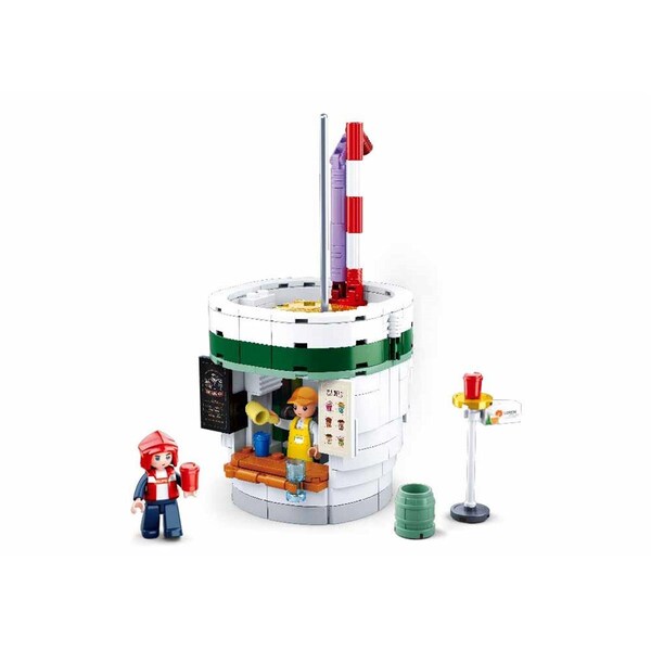 Vivacidad Food Court Beverage House Building Brick Kit, 283 Piece VI2934248 - main