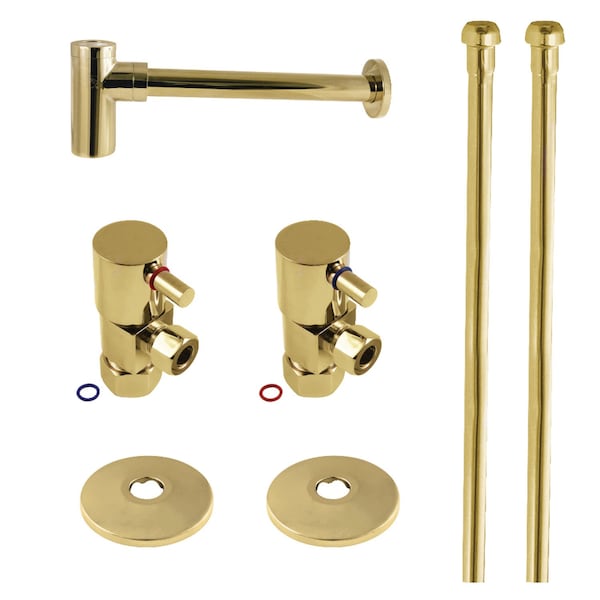 Kingston Brass Plumbing Sink Trim Kit with Bottle Trap, Polished Brass CD53302DLLKB30 - main