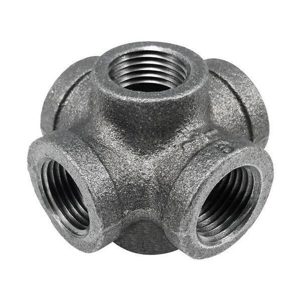 Stz Industries 1/2 in. FIP each X 1/2 in. D FIP 1/2 in. D Female Black Iron 2.25 in. L Cross 366 CRDO-12 - main