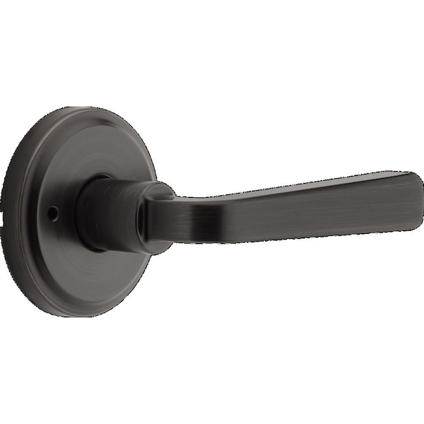 Kwikset Trafford Lever Privacy Door Lock with 6AL Latch and RCS Strike Venetian Bronze Finish 730TDL-11P - main