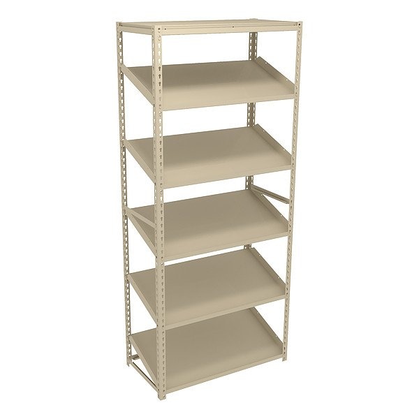 Tennsco Boltless Shelving Unit, 18"D x 36"W x 84"H, 5 Shelves, Carbon Steel ZT7-3618S-5 - main