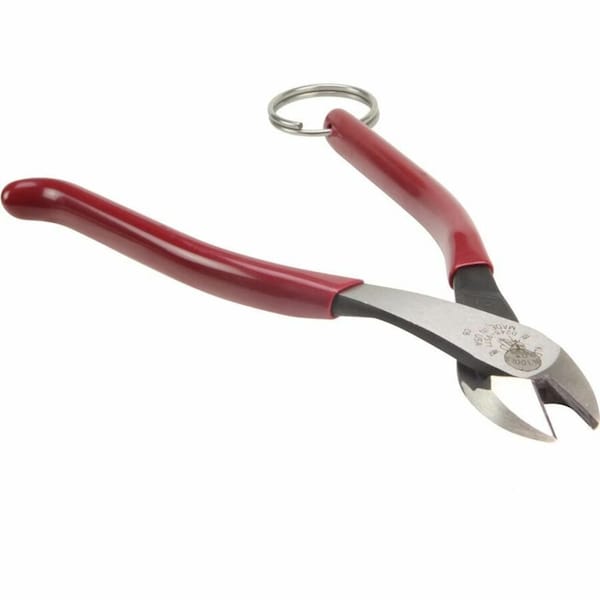 Klein Tools Ironworker's Diagonal Cutting Pliers, with Tether Ring, 8-Inch D248-9STT - main