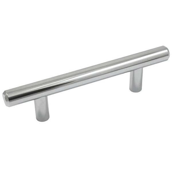Laurey Melrose Series Cabinet Pull, 5 in L Handle, 1.3 in Projection, Steel, Polished Chrome, 5PK 59920 - main
