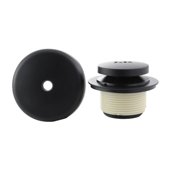 Danco Tub Drain Trim Kit With Overflow, Brass, Black, Matte, For: 1-1/2 in and 1-7/8 in Drain Shoes 11081 - main