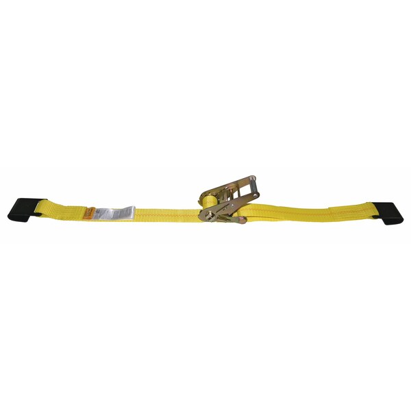 Doleco Ratchet Buckle Strap 2" x 27' with Flat Hooks, 3,333 lbs WLL 23432227 - main