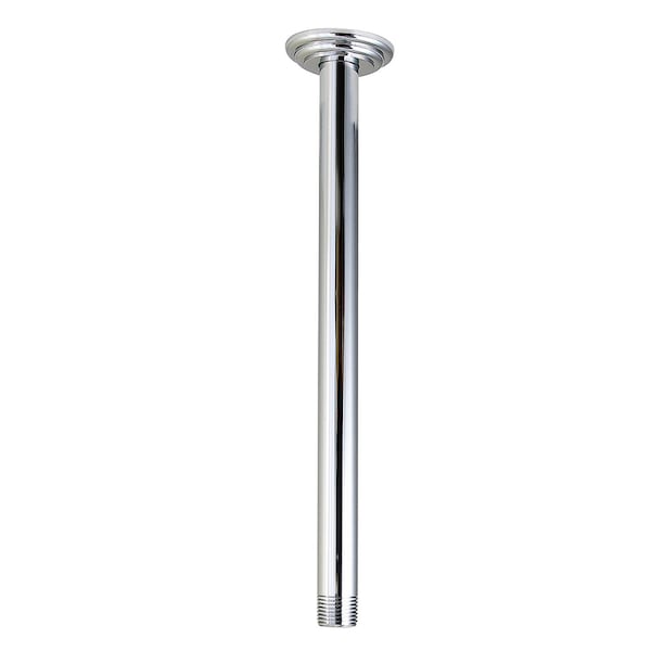 Kingston Brass 12" Rain Drop Ceiling Mount Shower Arm with Round Flange, Polished Chrome K211C1 - main