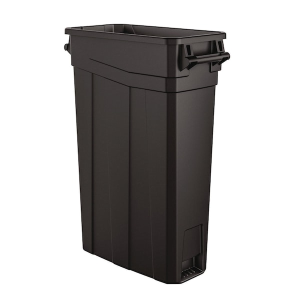 Suncast Commercial Resin Slim Trash Can, 23 Gallon, Plastic, Black TCNH2030BK - main