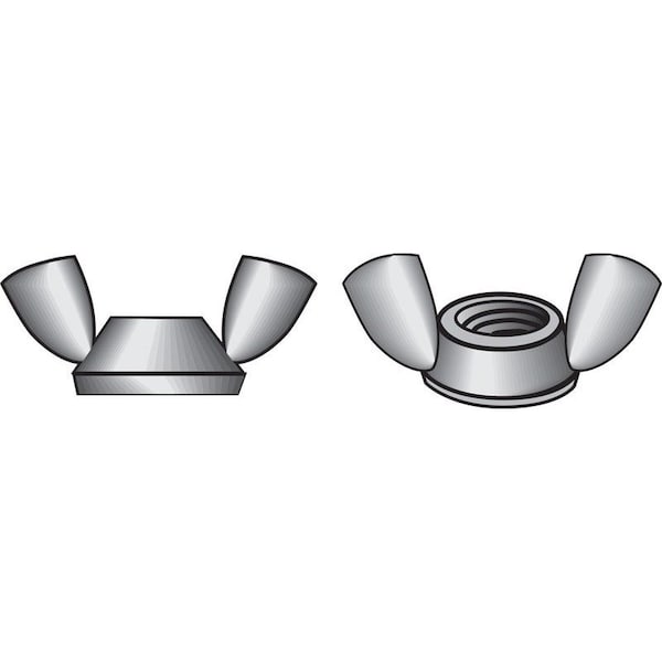 Hillman 1/4 in. Cold Forged Stainless Steel USS Wing Nut, 50PK 0830006 - main