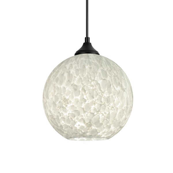 Besa Lighting Besa Coco 8 Outdoor Pendant, Carrera, Black Finish, 1x 60W MAX E26 Base OP-COCO819-BK - main