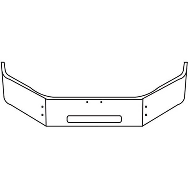 Ilc Replacement For Peterbilt 337 Sfa Year 2013 16 In Chrome Sba Bumper 10 Gauge Wtow Hole WZ-EF05-S - main